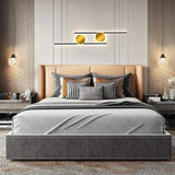 Gold Circular Line Led Bedroom Wall Lights - Clowas