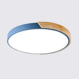 Nordic Pastel Wood LED Light Fixture for Ceiling