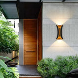 Exterior Up and Down LED Wall Light, Modern Curved Design, IP65