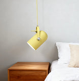 Morandi Metal Bedside Pendant Light Fixture with Rotatable Design