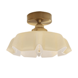 Vintage Brass Glass Pendant Lighting Fixtures