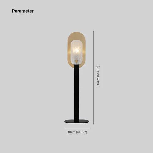 Rectangular Rounded Corner Marble Floor Lamp - Clowas