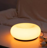 Mid Century Donut Glass Table Lamp Low Blue LED for Bedside