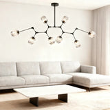 Bubble Branching Chandelier Mid Century Style Adjustable Glass for Living Room