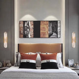 Modern Marble LED Wall Light for Bedside, Anti-Glare