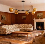 Modern Lava Chandelier Metal for Living Room, Height Adjustable