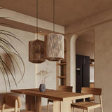 Wabi Sabi Rattan Pendant Ceiling Light for Dining Room
