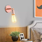 Modern Rose Gold LED Wall Light for Bedroom