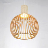 Timber Lighting Pendants Birdcage Dining Room