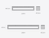 Modern Rectangular Outdoor Wall Light Cement Waterproof for Exterior Walls