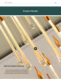Luxury Gold Tear Drop Crystal Chandelier Durable for Staircase
