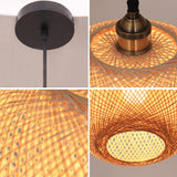 Contemporary Chinese Rattan Pendant Lighting For Staircase