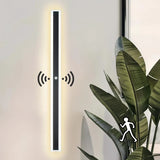 Outdoor Black Linear Wall Light Waterproof Motion Sensor for Porch