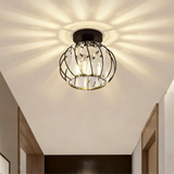 Crystal Lantern Tri-Color Adjustable Ceiling Light for Hallway