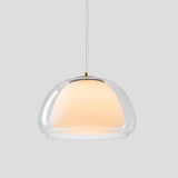 Cream Glass Pendant Lights for Kitchen Island
