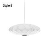 Nordic Ball Shape White Fabric Pendant Light