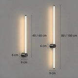 Modern Long Wall Light Metal for Living Room, Anti Glare