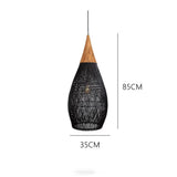 Wabi-Sabi Hollow Rattan Vintage Pendant Lights