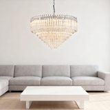 Luxury Crystal Tier Chandelier Dimmable for Living Room