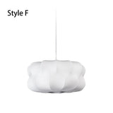 Nordic Ball Shape White Fabric Pendant Light
