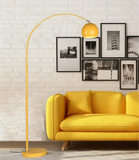 Nordic Curved Arc Floor Lamp with Fishing-Rod Design