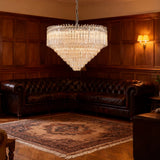 Luxury Crystal Tier Chandelier Dimmable for Living Room