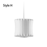 Nordic Ball Shape White Fabric Pendant Light