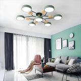 Nordic Style Disc LED Ceiling Light Dimmable Metal for Living Room