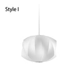 Nordic Ball Shape White Fabric Pendant Light