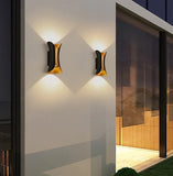 Exterior Up and Down LED Wall Light, Modern Curved Design, IP65