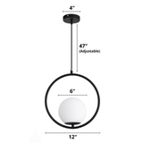 Minimalist Ring Glass Pendant Lighting Fixtures