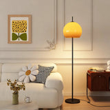 Mid Century Orange Shade Floor Lamp WIth Low Blue LED for Living Room