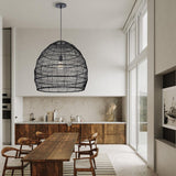 Japanese Wabi-Sabi Rattan Pendant Living Room Lighting