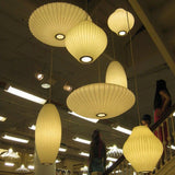 Nordic Ball Shape White Fabric Pendant Light