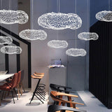 Modern Cloud Pendant Light Metal for Dining Rooms, Height Adjustable