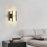 Modern Marble LED Wall Light for Bedside, Anti-Glare