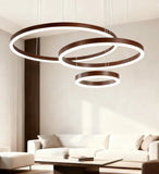 Modern Multi Ring Pendant Light Dimmable in Metal for Living Rooms
