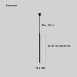 Minimalist Black Cylinder Pendant Light Metal Dimmable for Kitchen Islands