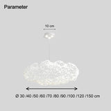 Modern Cloud Pendant Light Metal for Dining Rooms, Height Adjustable