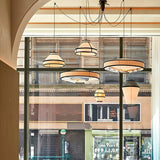 Japandi Fabric Pendant Light Dimmable for Dining Room