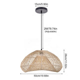 Boho Rattan Pendant Lighting for Dining Room