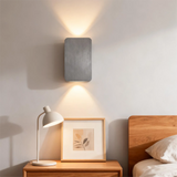 Minimalist Square Wall Light Fixture Metal for Bedroom, Anti-Glare