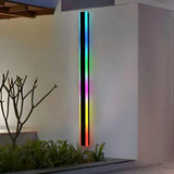 Black Long Strip Outdoor Wall Light with Dual-Side Illumination