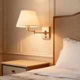 Reading Wall Light Dimmable Fabric Mid Century Style for Bedside