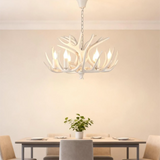 Mid Century Deer Antler Chandelier Height Adjustable for Dining Room
