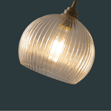 Creative Glass Ribbed Pendant Light