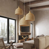 Japanese Rattan Dining Room Pendant Light