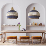 Rattan Dome Pendant Light for Dining Room