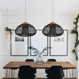 Wabi-Sabi Hollow Rattan Vintage Pendant Lights