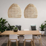 Japanese Wabi-Sabi Rattan Pendant Living Room Lighting